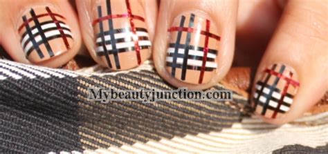 burberry nail arts|burberry plaid striping tape.